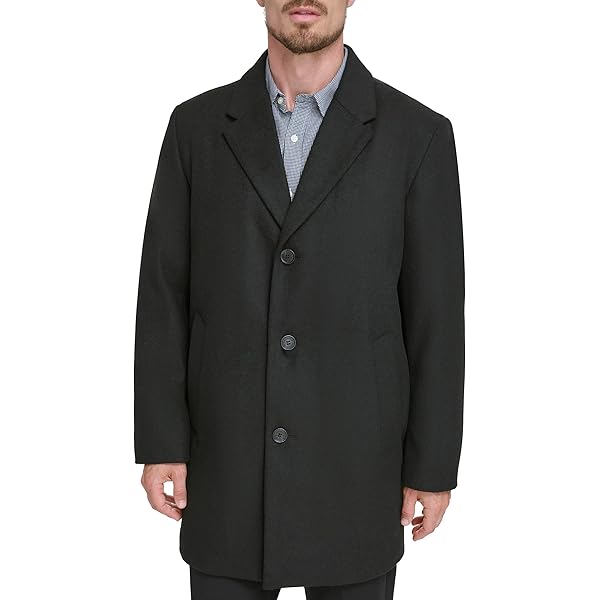 KIRKLAND Signature Full Lined Wool Cashmere Blend Overcoat w